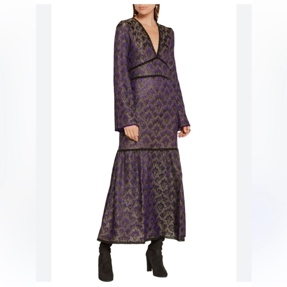 Roberto Cavalli crochet knit maxi dress size 42